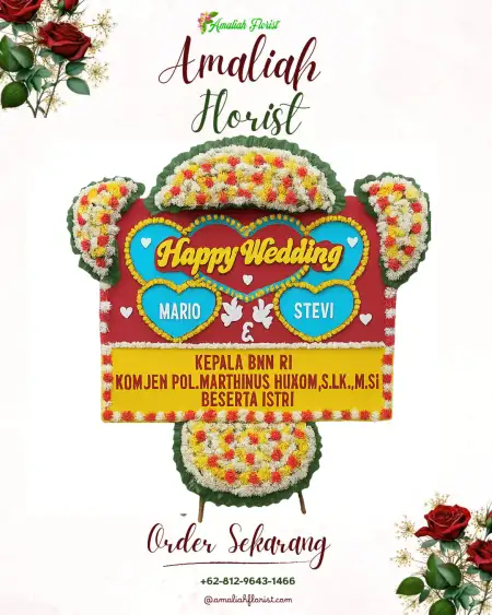 Papan Bunga Pernikahan Penolih